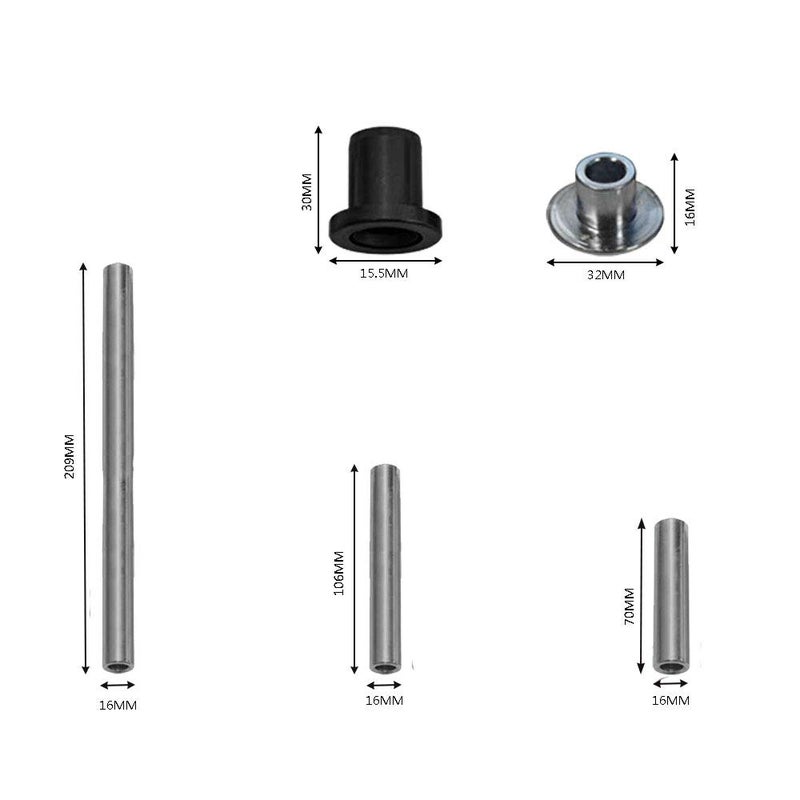 HJSIUTV A Arm Bushing Kit Heavy Duty HDPE Replacement for Polaris RZR 800 / RZR S / 4 800 2008-2014 Suitable for Front and Rear - Image 2